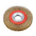 D100-250  Brass Plated Iron Wire Wheel Brush For Lighter and Less Continuous Surface Treatment